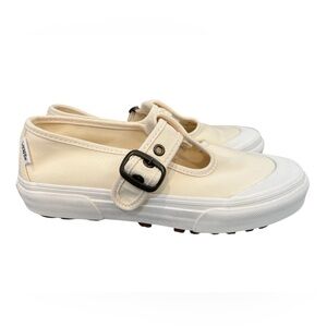 NWOB Vans Style 93 Mary Jane Cream Canvas Buckle Slip-On Sneakers Size 6